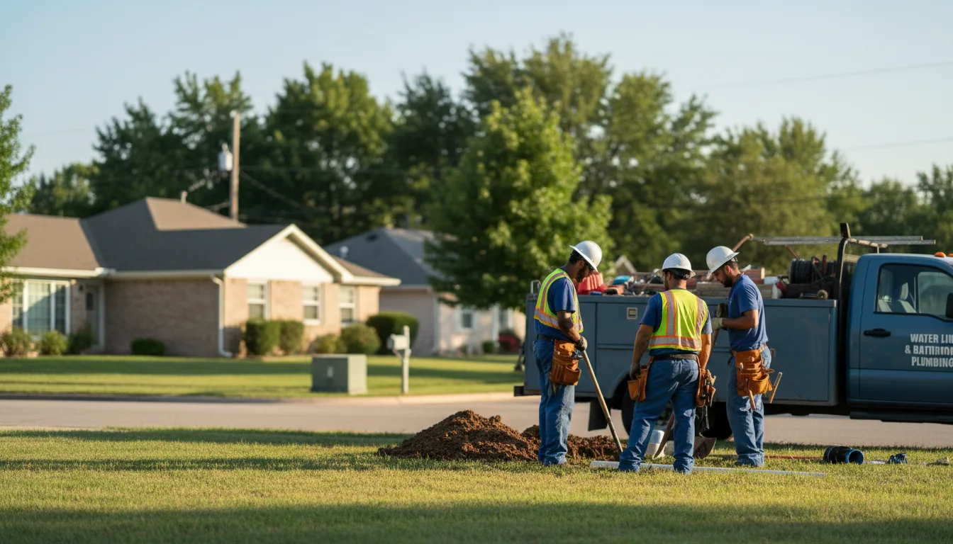 Residential water line and bathroom plumbing service in Fanrock, WV